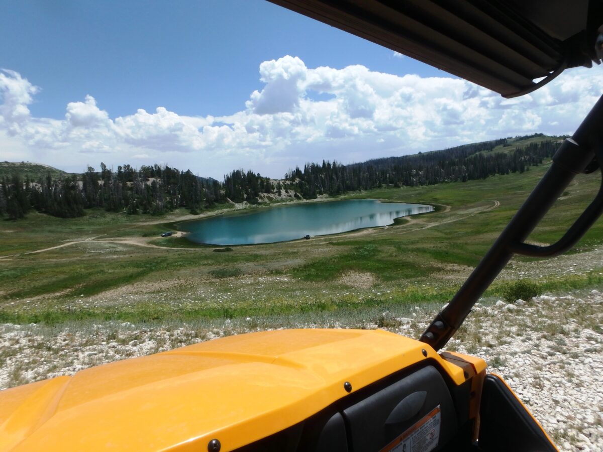 Taking a look at Snow Lake, a fishing spot on Skyline Drive at 10,000 feet in elevation.
